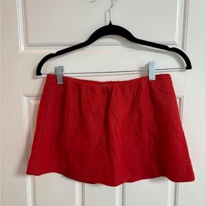 Free People Scarlet Red Linen Skort